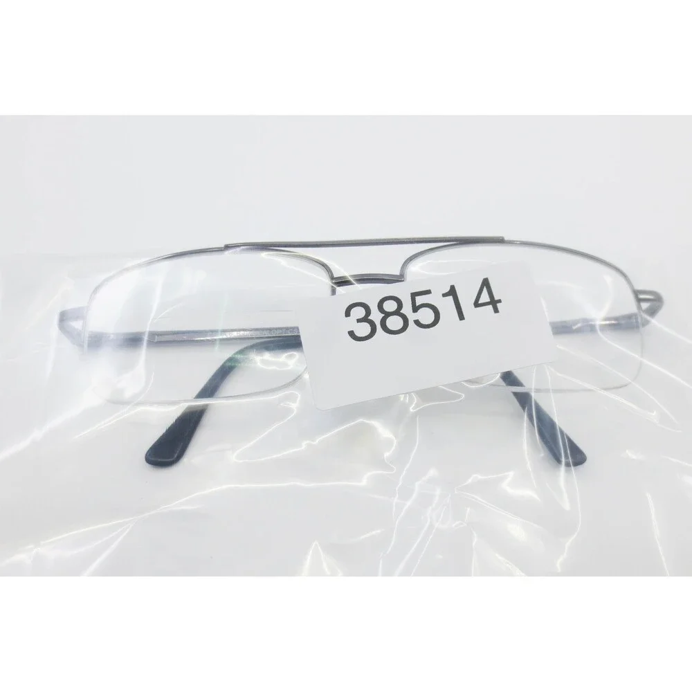 I-Deal Optics CB1106 Eyeglass Frames Gunmetal Aviator Semi-Rimless 57-13-150